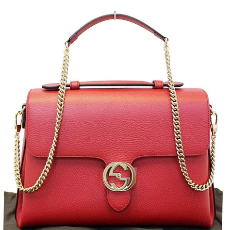 gucci gg interlocking small leather bag|gucci interlocking shoulder bag.